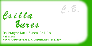 csilla bures business card